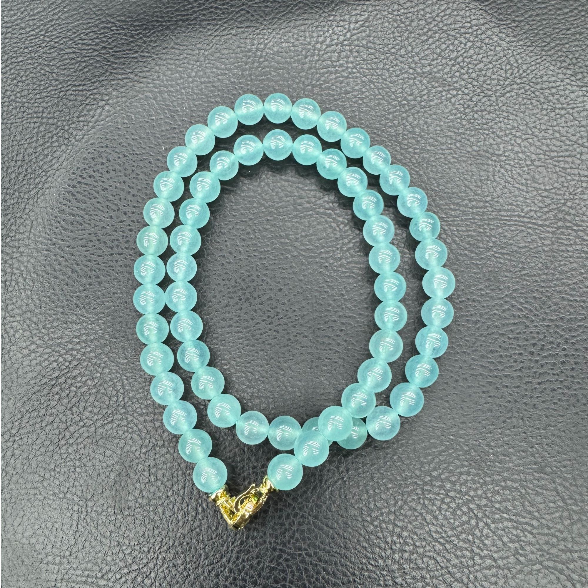 FX4625天然缅甸A货高冰项链(8MM)