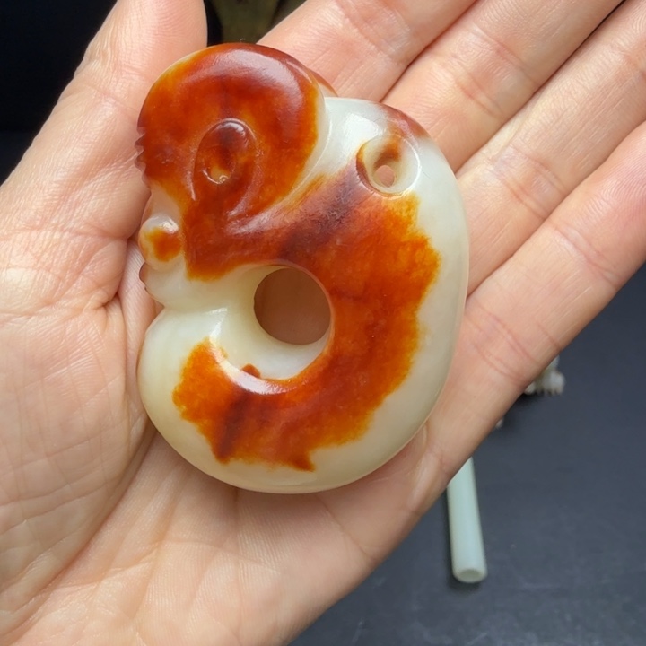 欢***福古玉老玉收藏珍品挂件