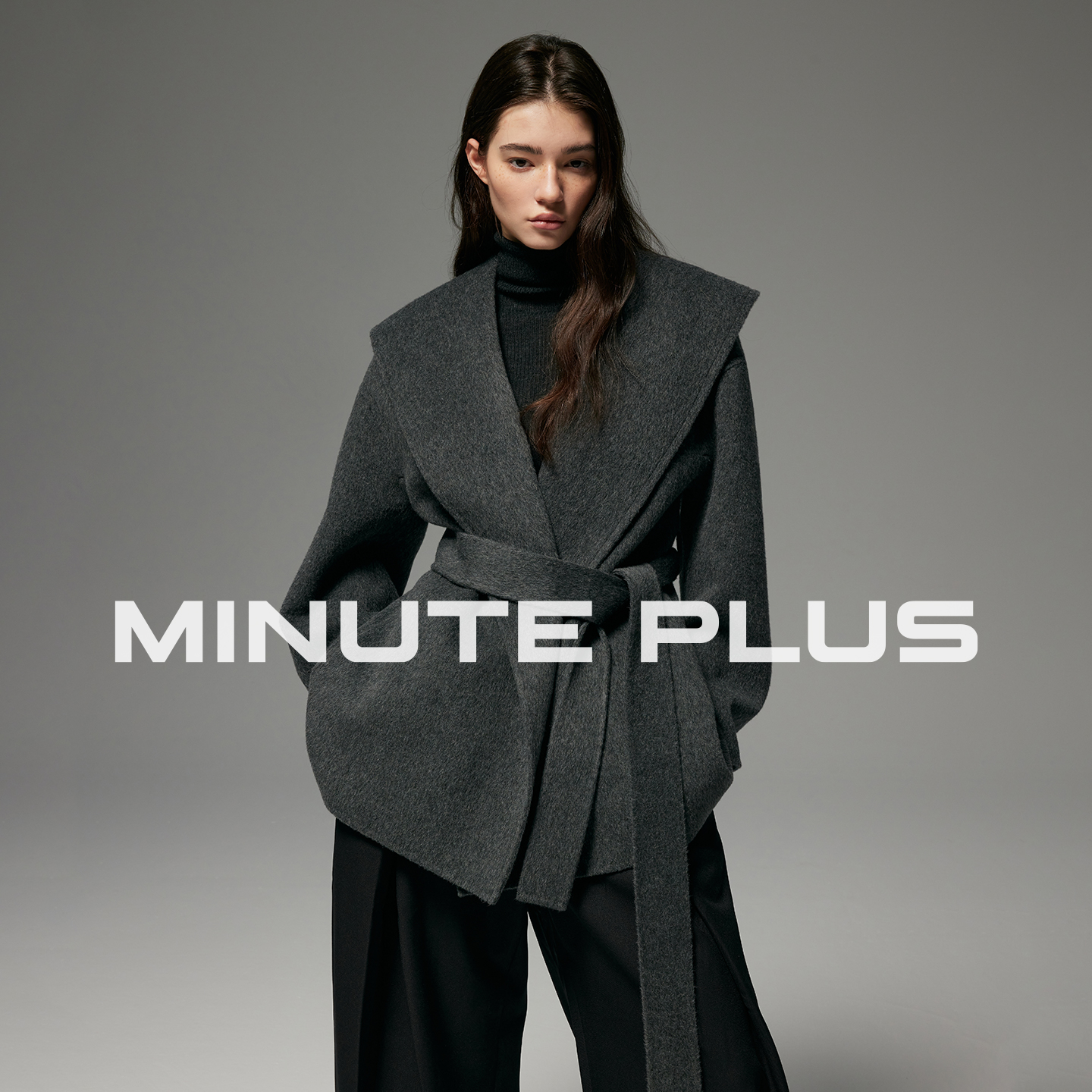 The Siren 浴袍式翻领毛呢大衣100%羊毛大衣三色短款外套MP58WC13