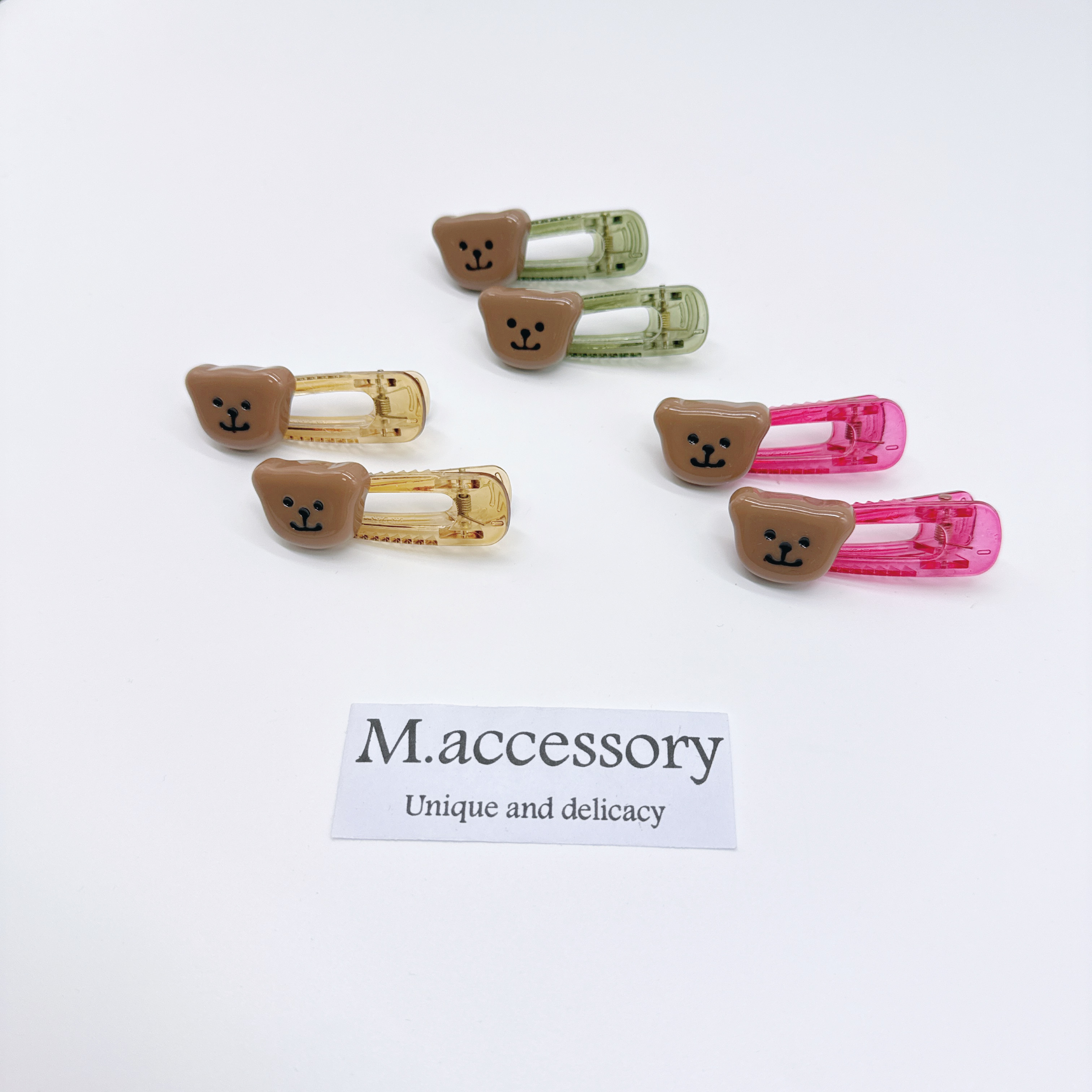 Mi33  彩底小熊鸭嘴夹 Y02056B1-1 