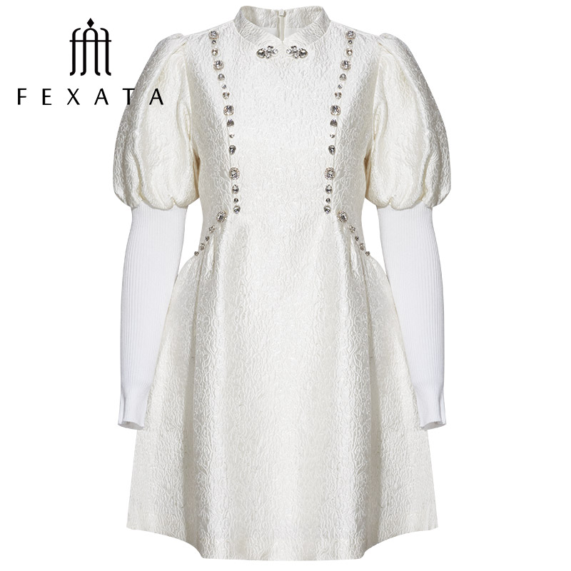 【达人专属】FEXATA斐格思盘扣领古典连衣裙