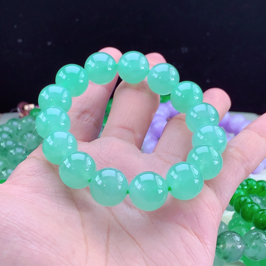 翡翠手链未镶嵌卡14+