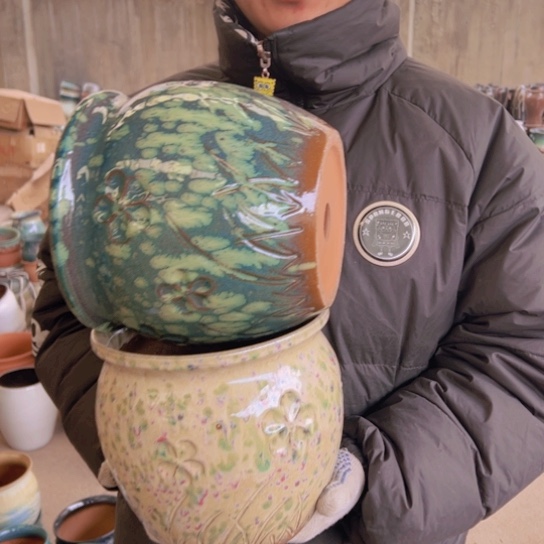 紫砂花盆高20口20————