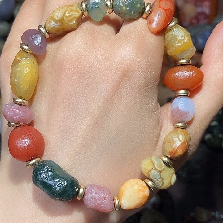 玛瑙/玉髓珠宝半成品未镶嵌粱*龙