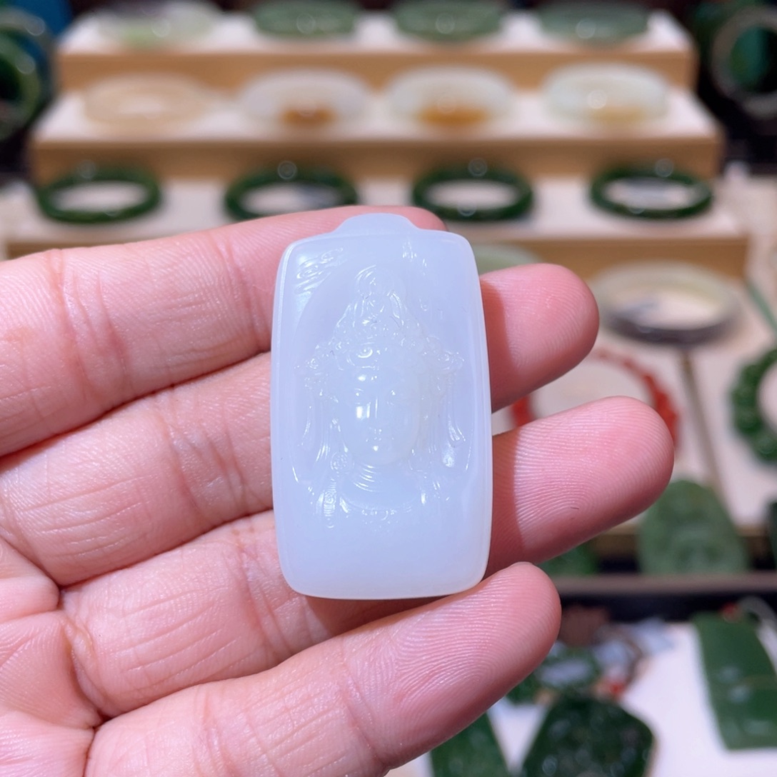 和田玉收藏级白玉度母未镶嵌