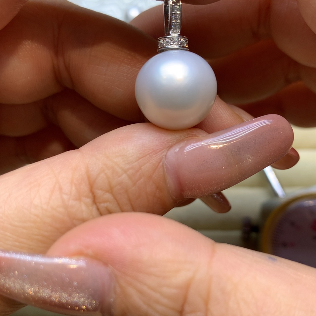 颈饰银S925镶嵌海水珍珠