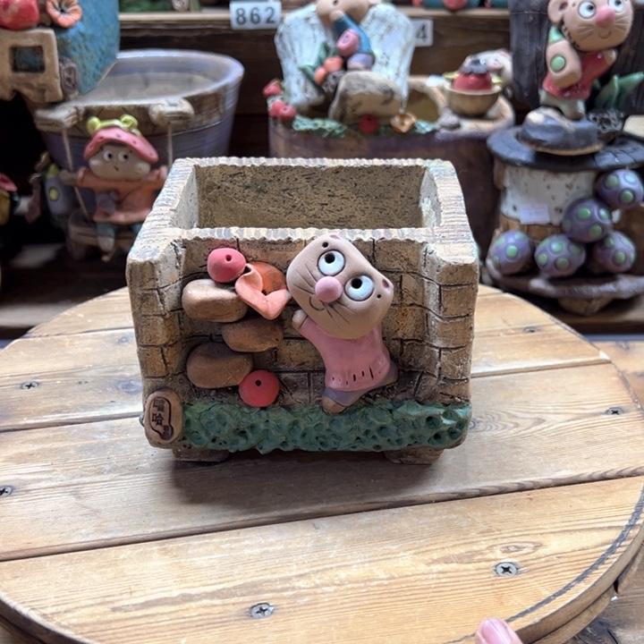 嘻哈多肉花盆百搭