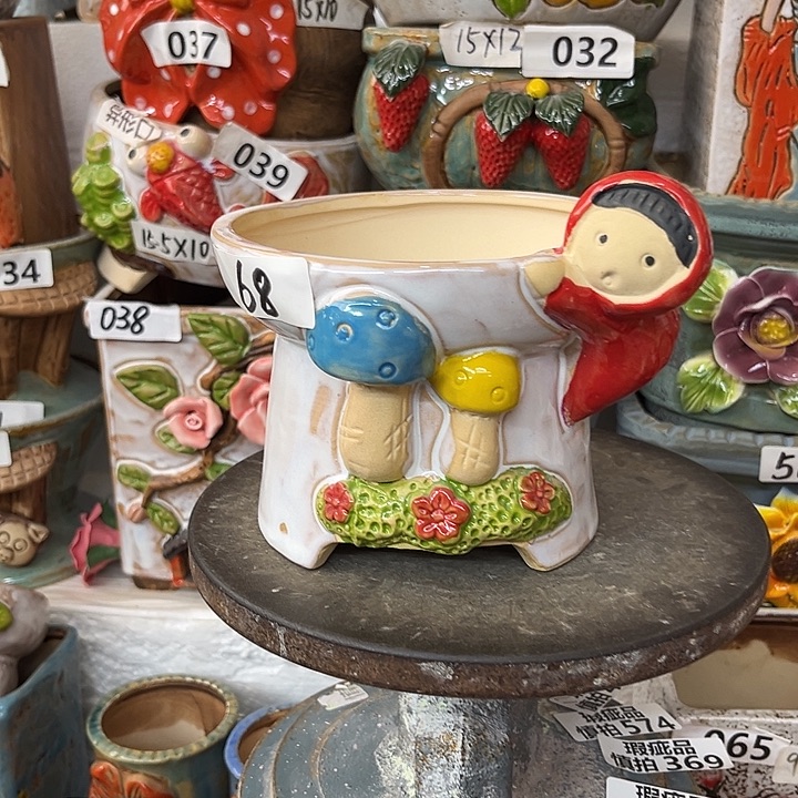 粗陶材质多肉花盆