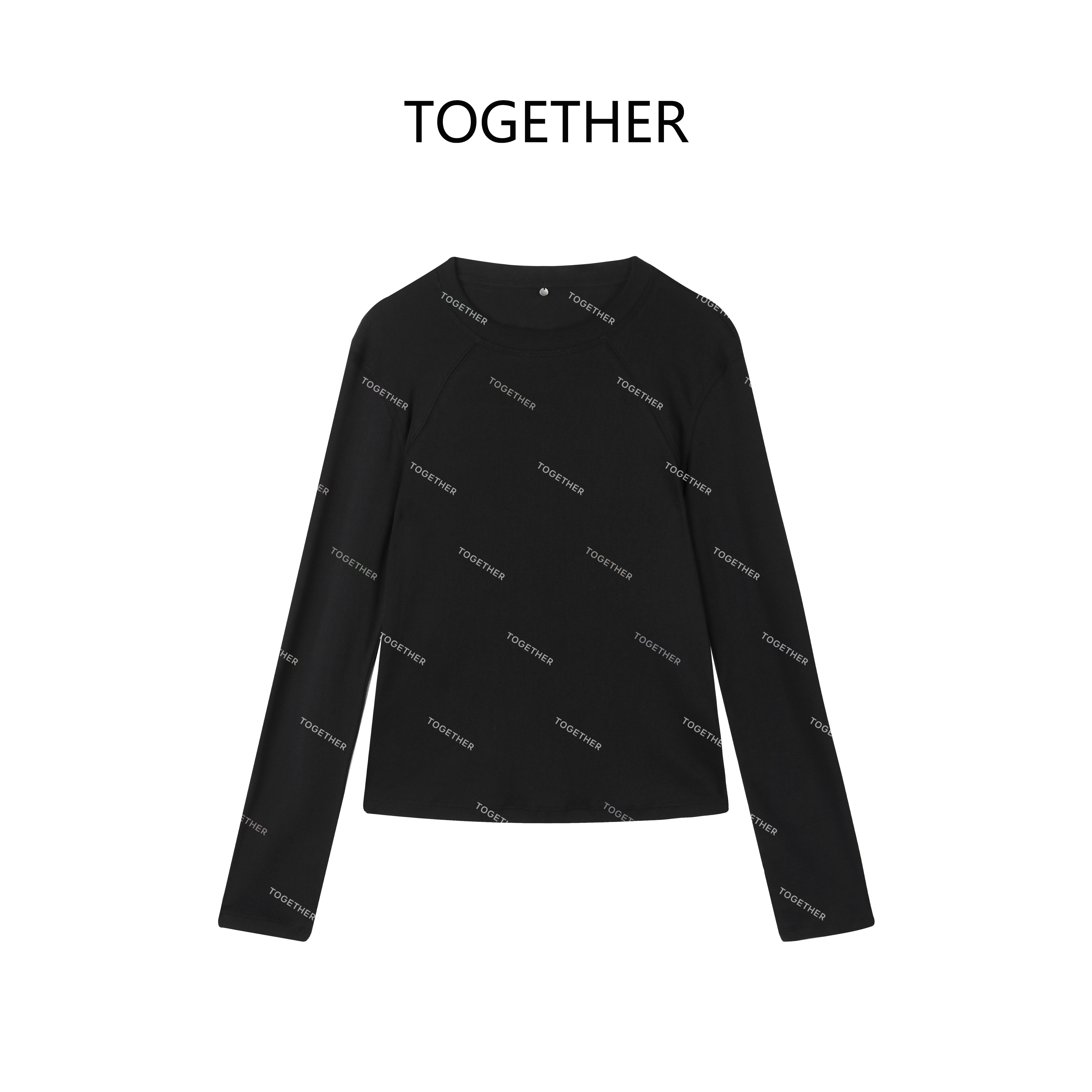 【TOGETHER】· 微雨 ·秋季圆领纯色基础简约百搭长袖T恤上衣W2017