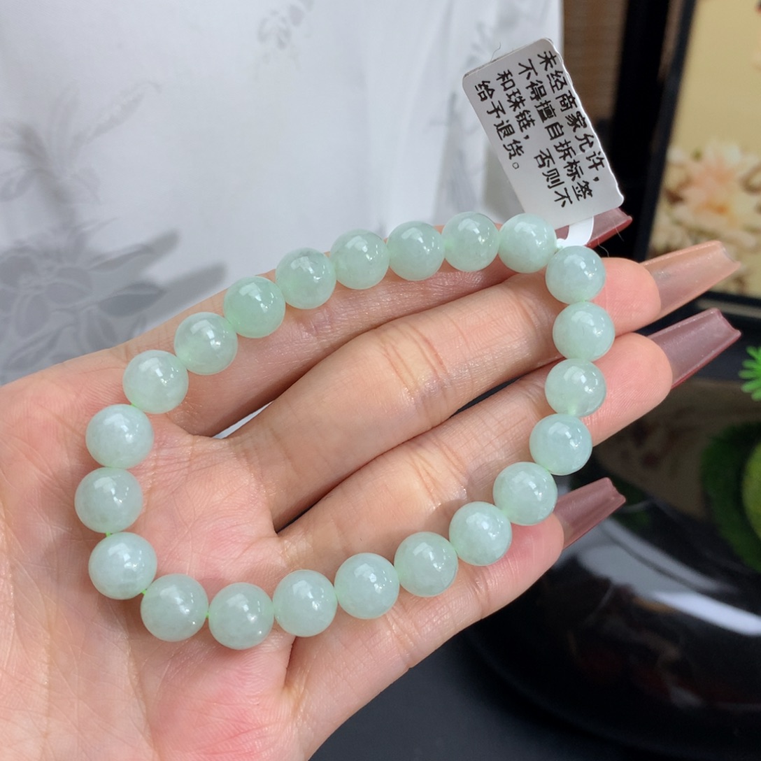 翡翠手链未镶嵌卡8.3晴手串