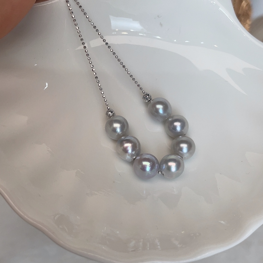项链海水珍珠银S925镶嵌