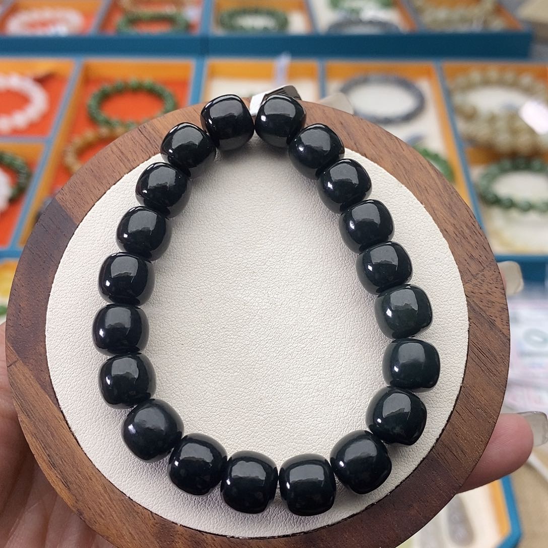 和田玉未镶嵌手串A26卡9×10