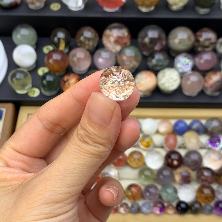 水晶手链未镶嵌就****式天然水晶幽灵裸石