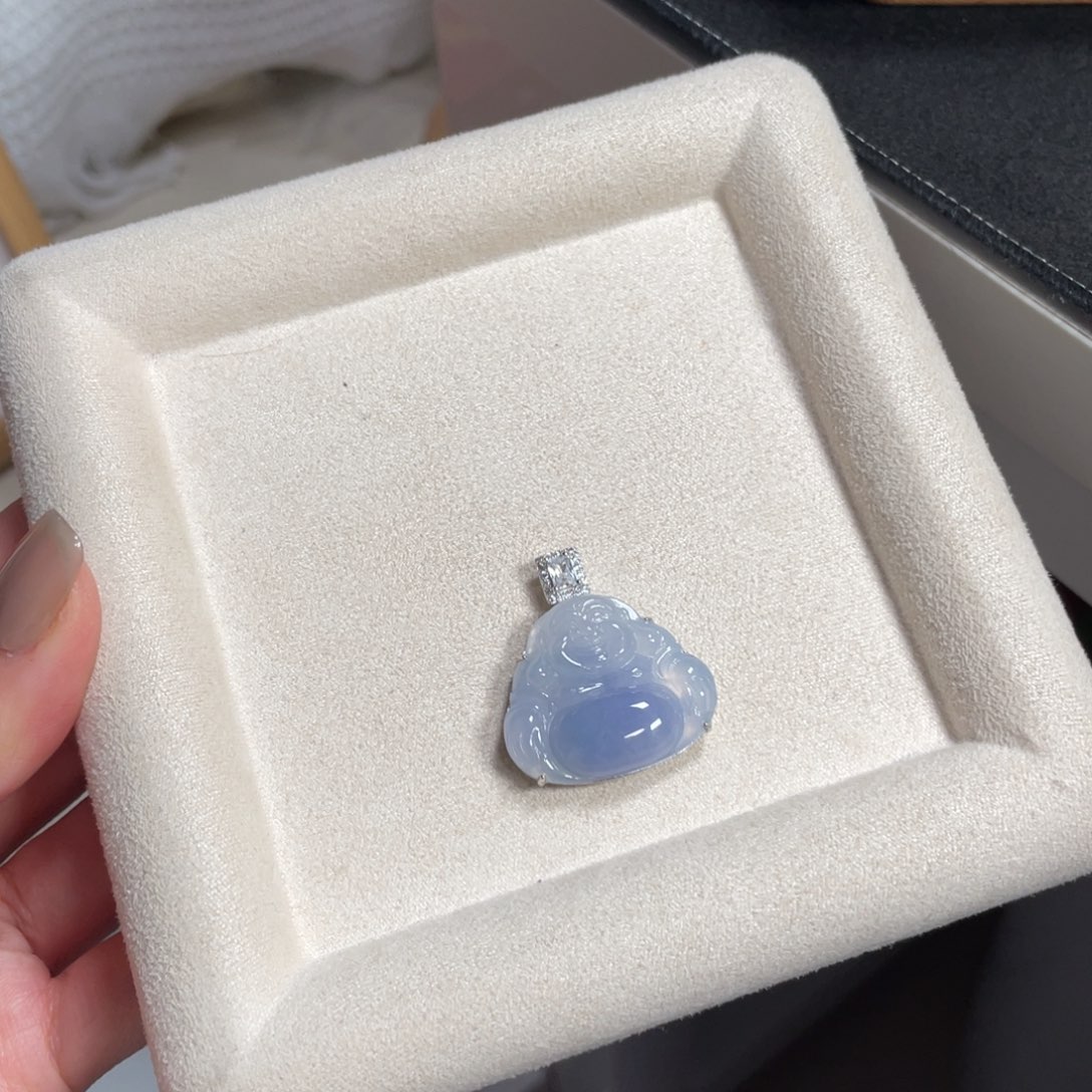 翡翠颈饰银S925镶嵌7369