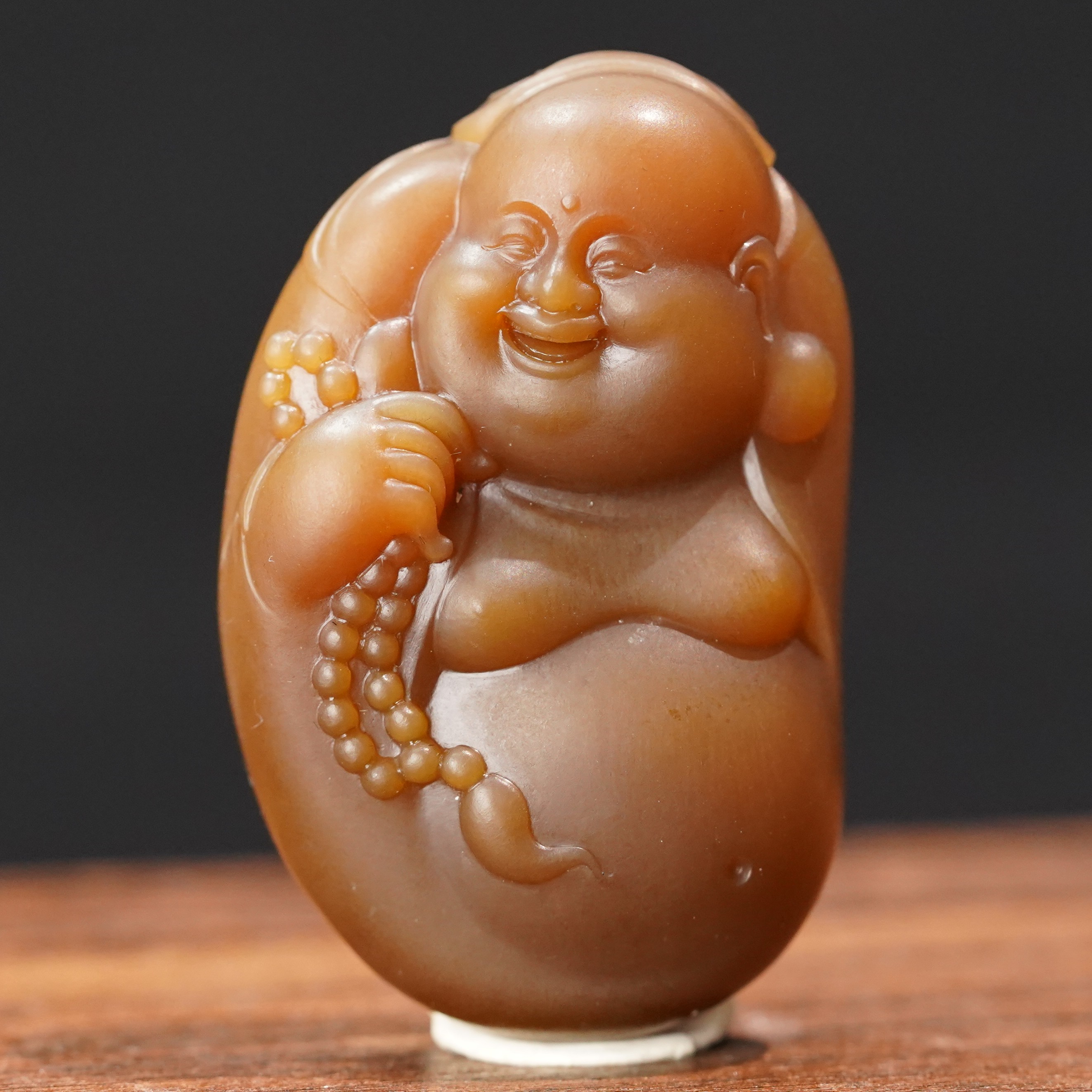 新疆和田玉金山糖《大肚佛》 苏工手工精雕时尚百搭吊坠