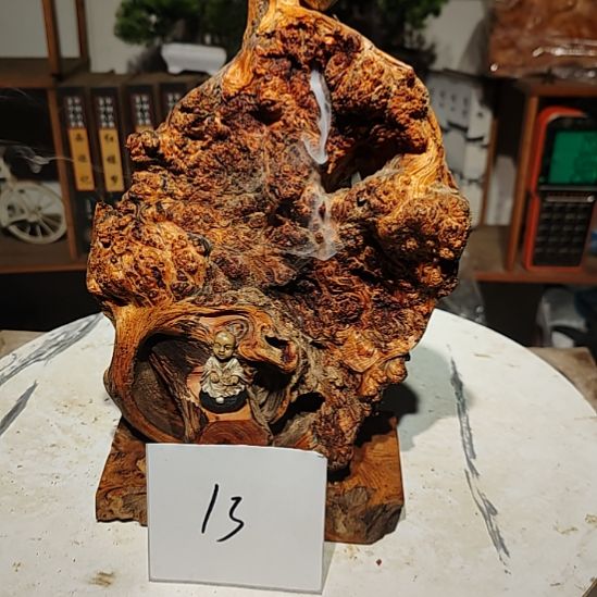 吾***乐松木13北沉香琥珀木天然造型山水摆件