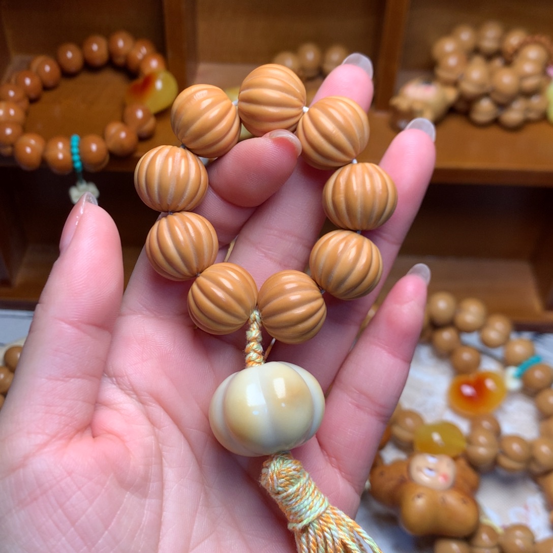 木质类瓜珠手捻流苏