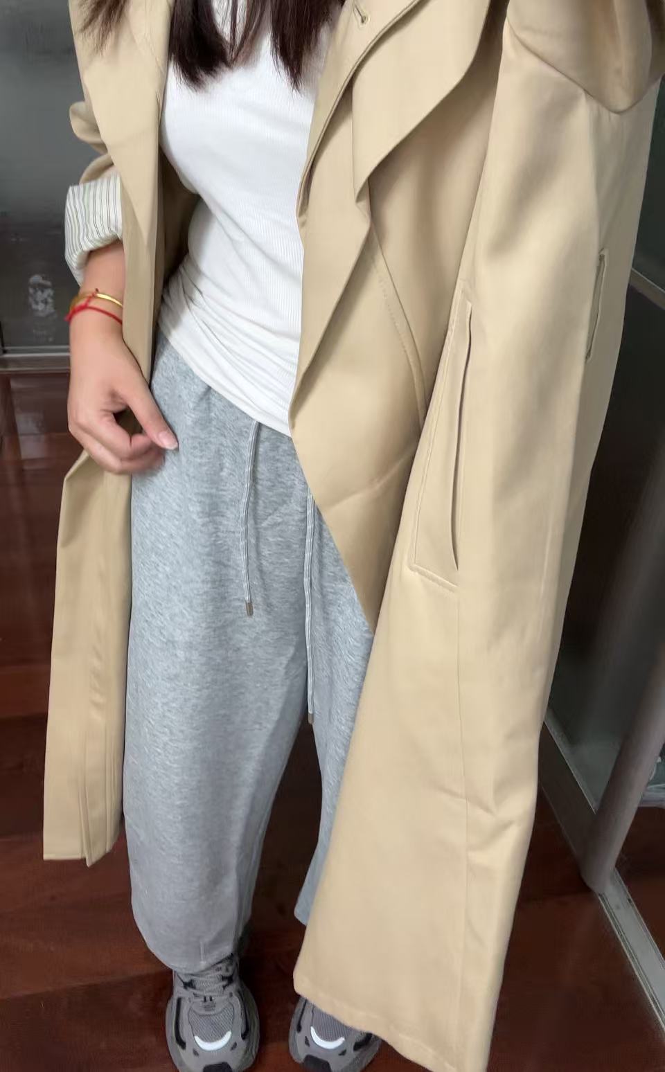 JINGJING【松弛卫裤】大码秋冬新款透气休闲九分裤带口袋小个子卫裤