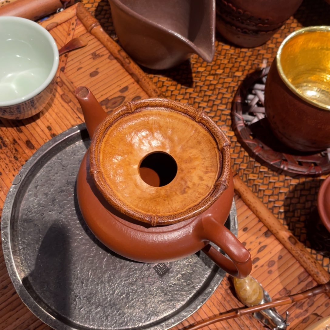 紫砂茶案竹制投茶漆竹制投茶漆