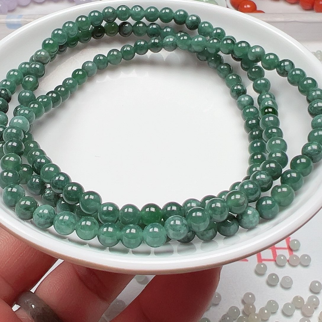 翡翠手链未镶嵌我**静货主老华