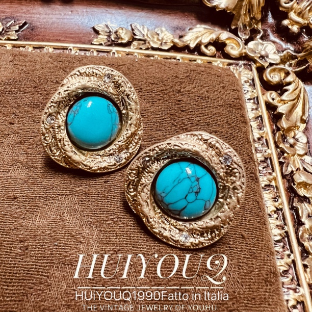 铜合金耳饰 【环球】时尚法式优雅耳钉054