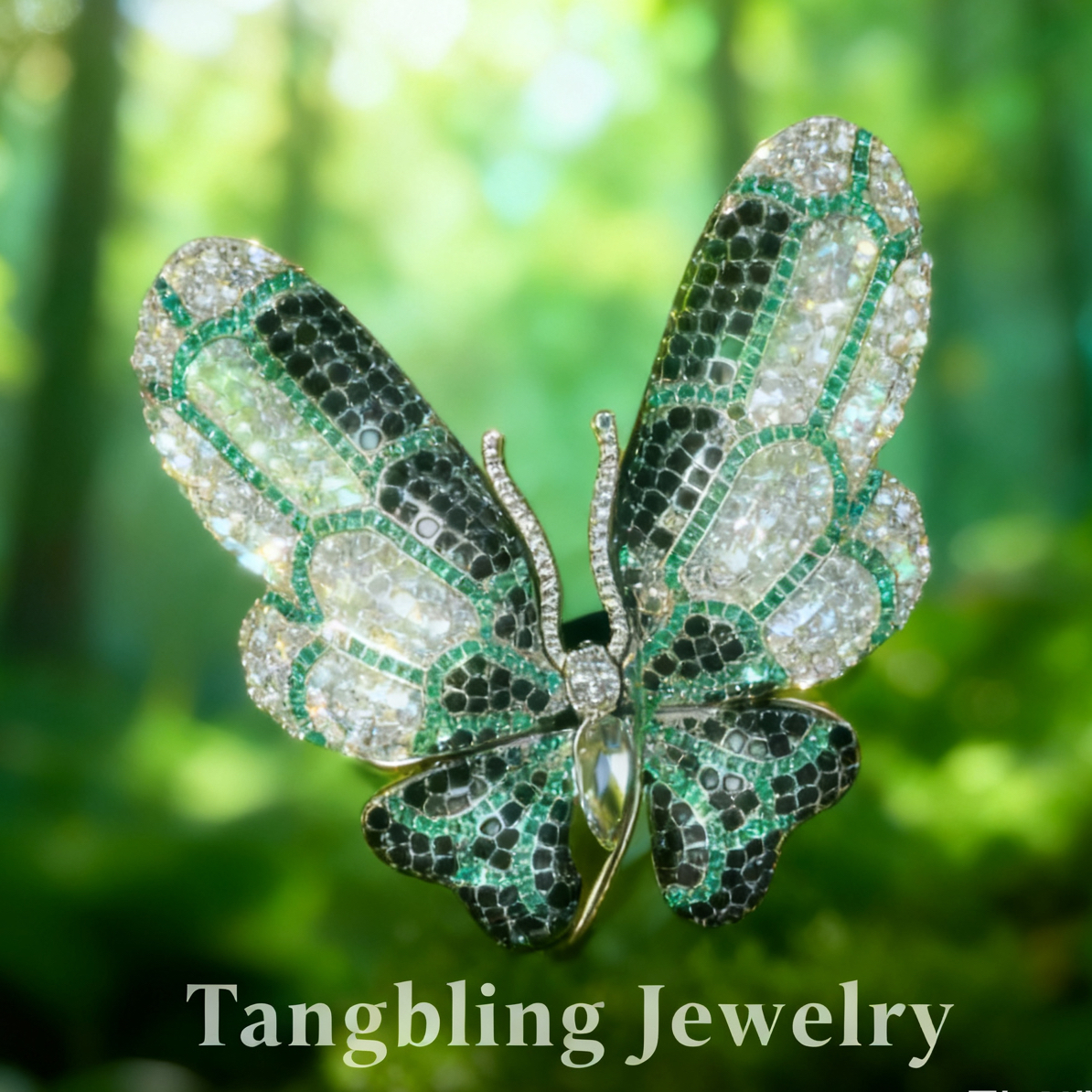 铜合金胸针 收藏款｜NOLLAN MILLER 蝴蝶 绿蝴蝶 