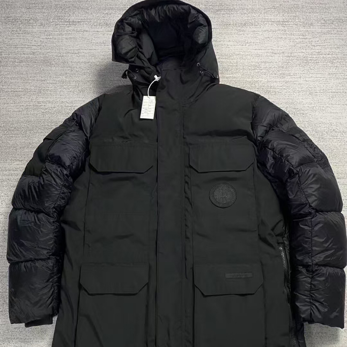 99新 CANADA GOOSE 加拿大鹅黑色黑标拼接远征expedition羽绒服XL