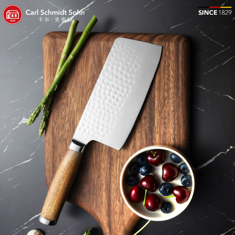 德国卡尔CS银鳞系列德国厨房刀中式锤纹菜刀斩切片刀