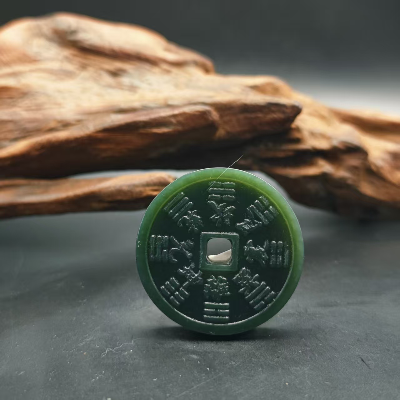 Z和田玉山鬼吊坠0224