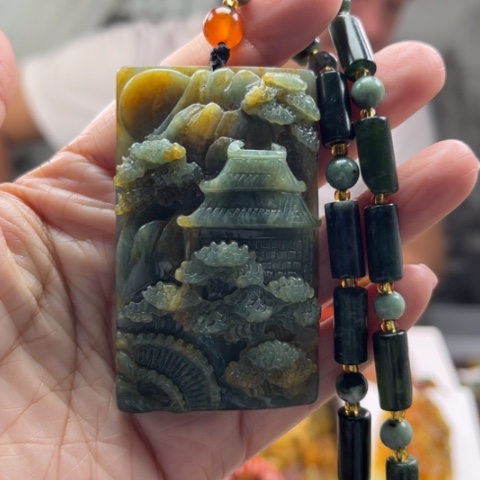 岫玉挂件未镶嵌挂件