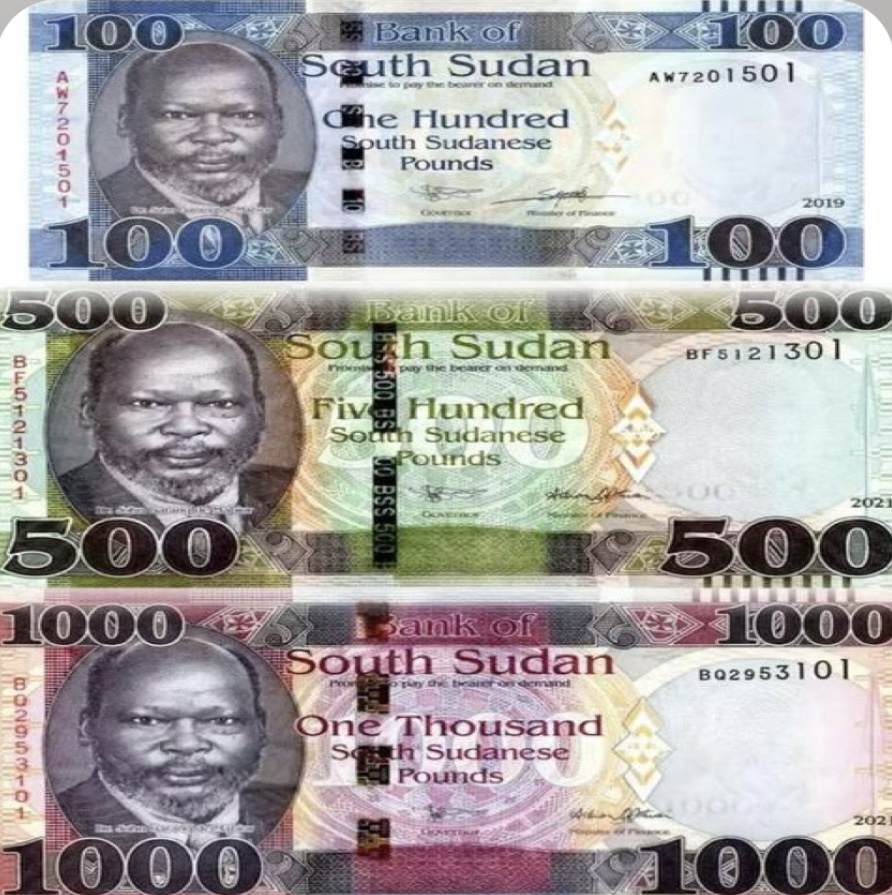 【非洲】南苏丹100-500-1000三张小全套全新各国钱币外国纸币收藏
