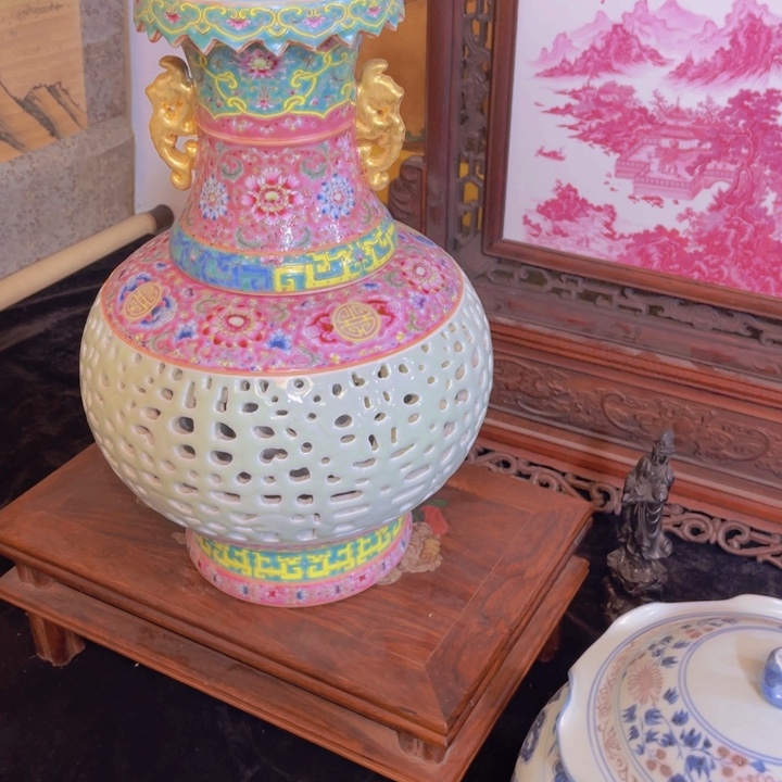 壶平**福紫砂瓷器摆件手工制作