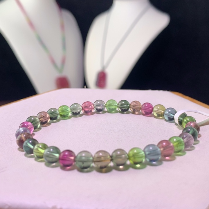 双色碧玺手链未镶嵌