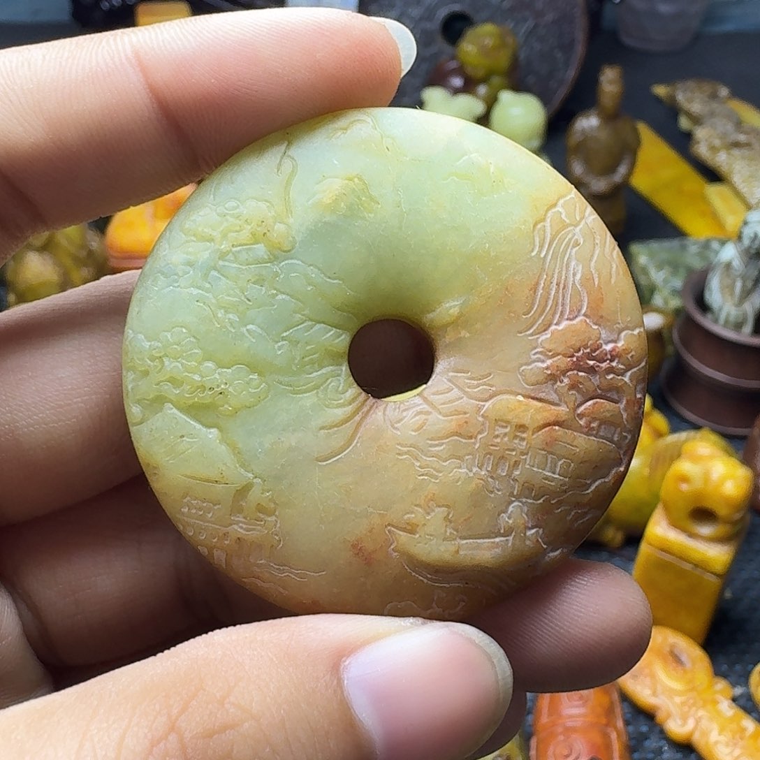 白玉菩提吊坠。。。