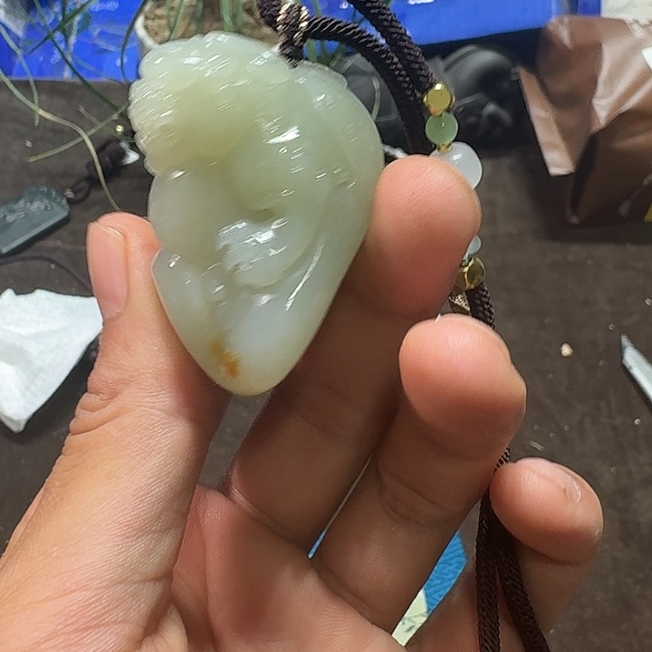 未镶嵌和田玉（糖玉）车挂