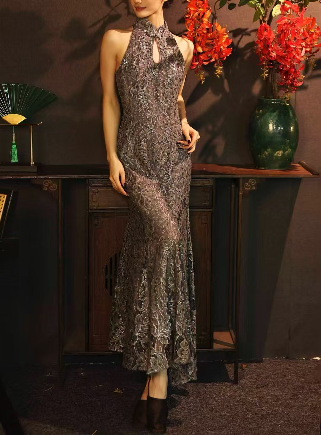 【李小姐】国风系类 女装收腰新款国风旗袍女连衣裙