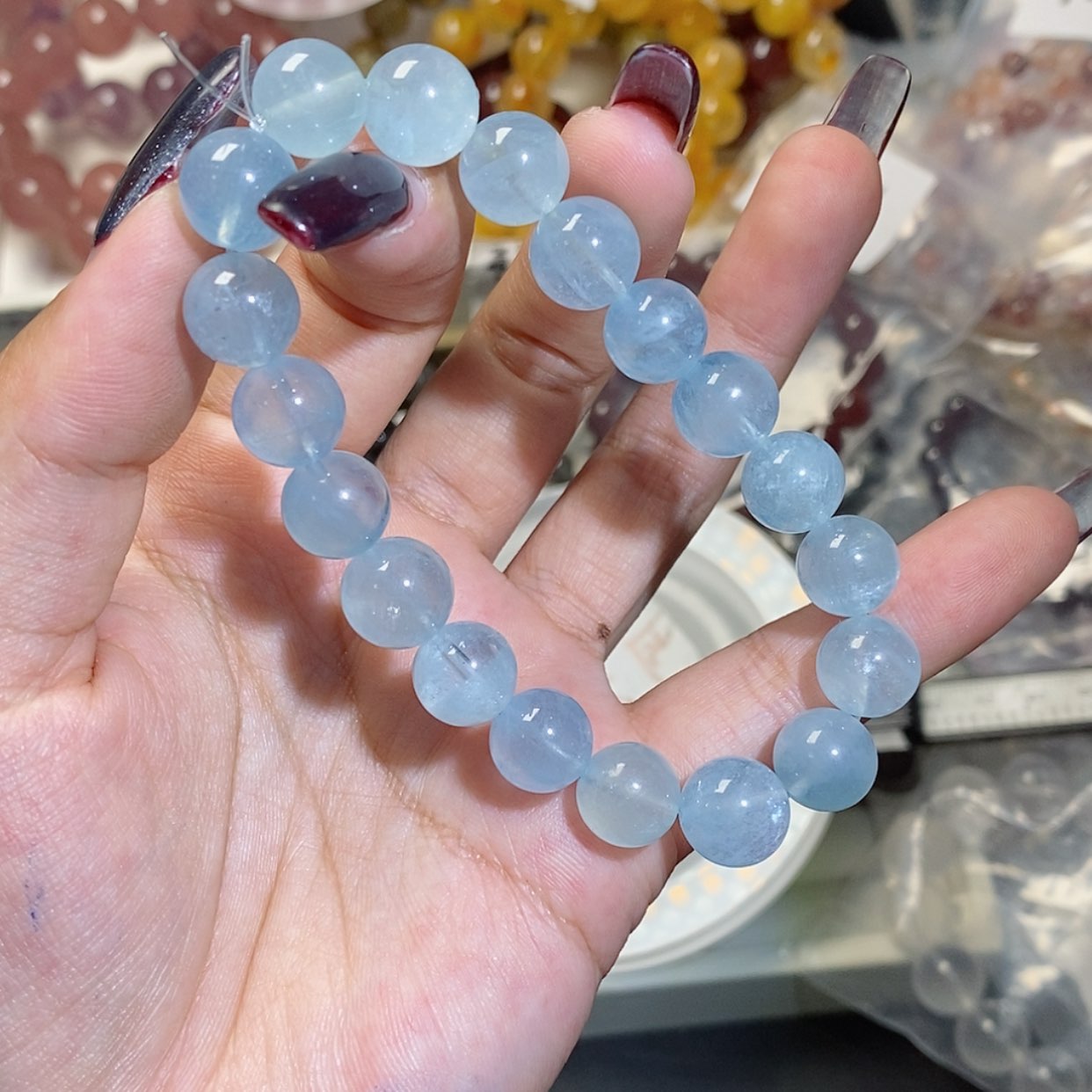 【闪购商品】水晶手链未镶嵌海蓝宝265