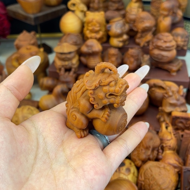 柏木（崖柏）牡**开貔貅手把件
