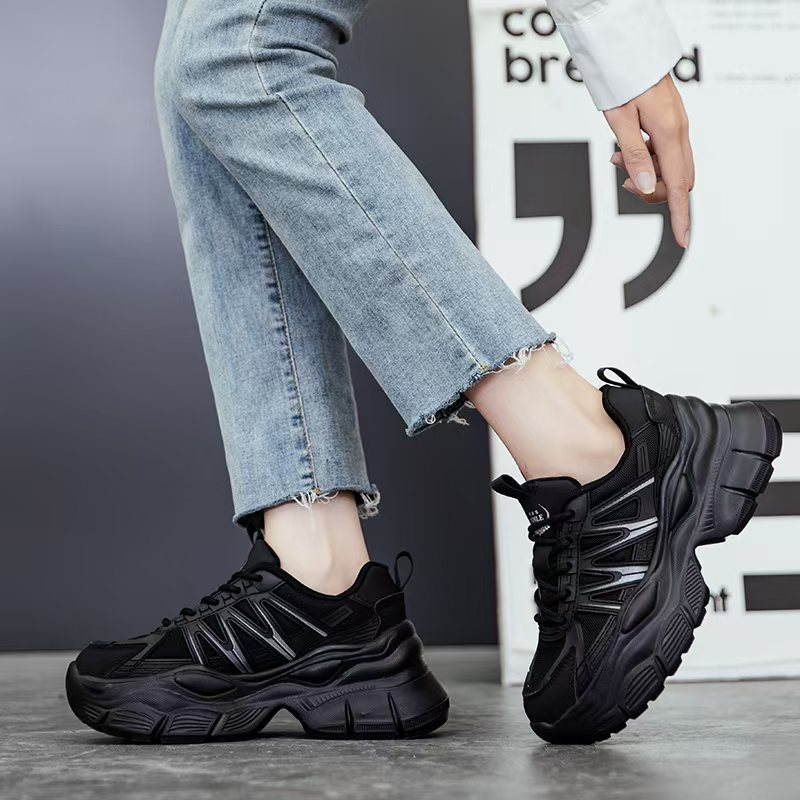 2025新款老爹鞋女时尚百搭厚底防滑透气休闲鞋776