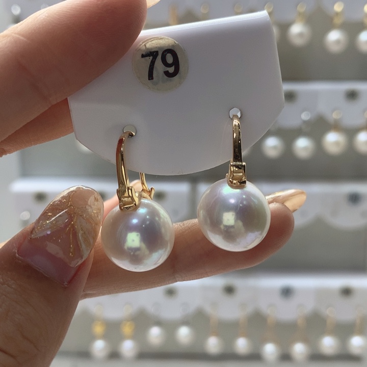 淡水珍珠耳饰银S925镶嵌