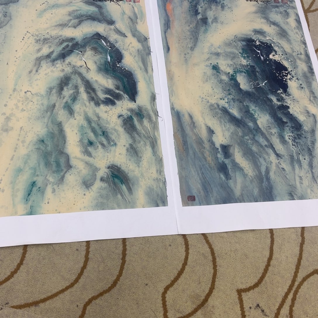 腊***o国画年启贺两张作品童