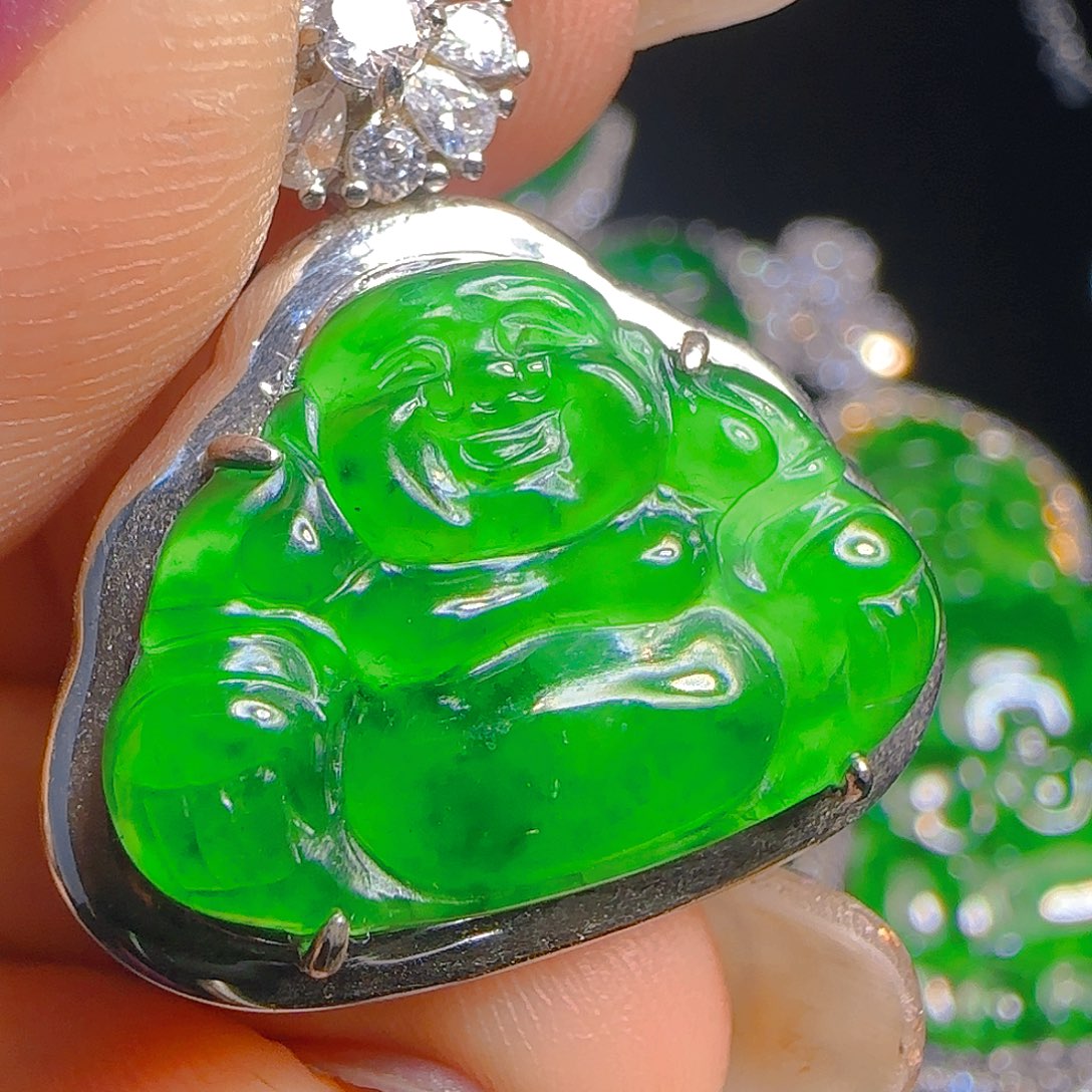 翡翠吊坠(赠链)银S925镶嵌