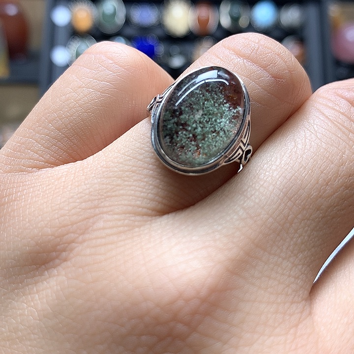 水晶水晶戒指银S925镶嵌