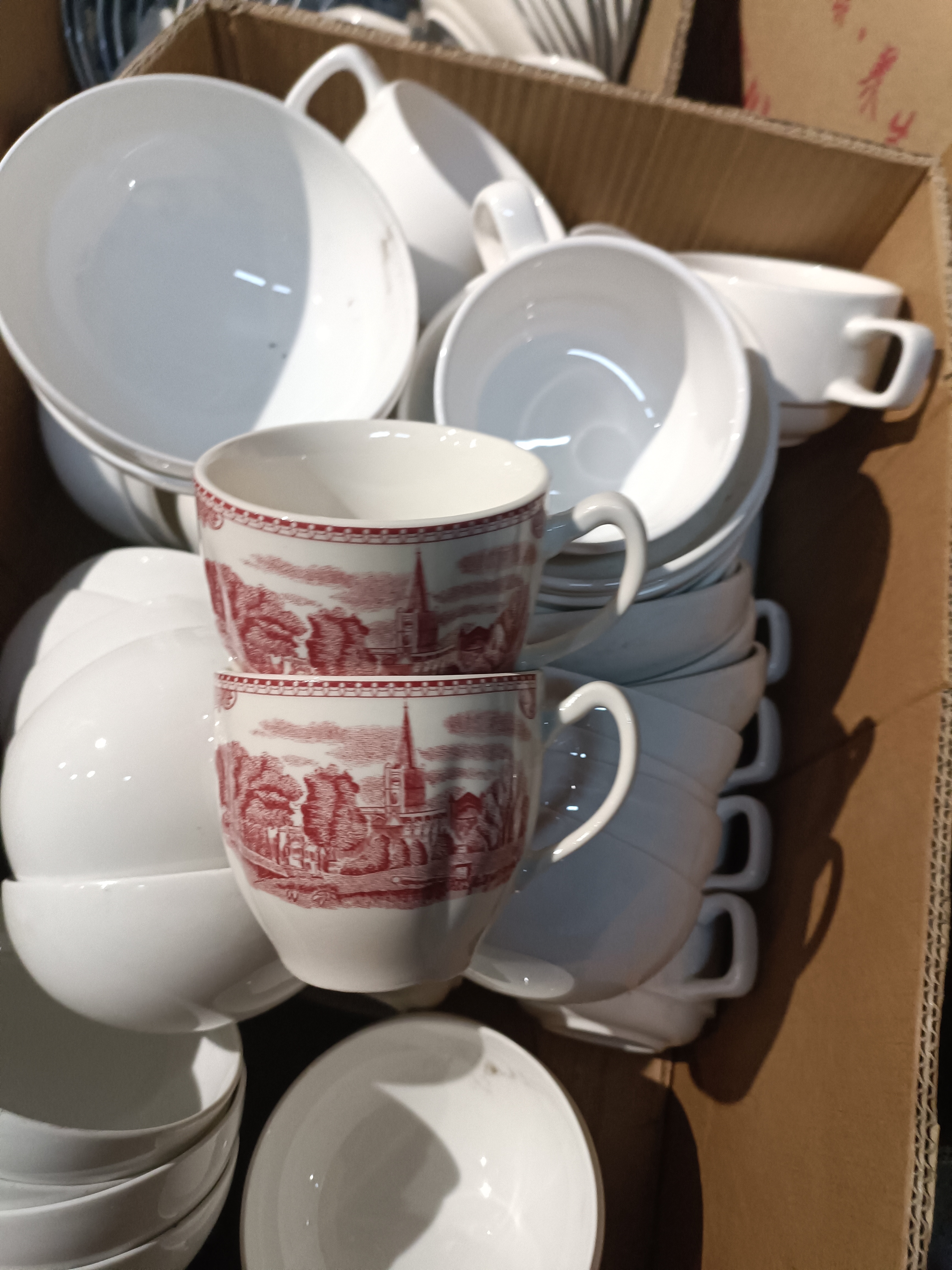 红城堡咖啡杯一对《微瑕完美勿拍》