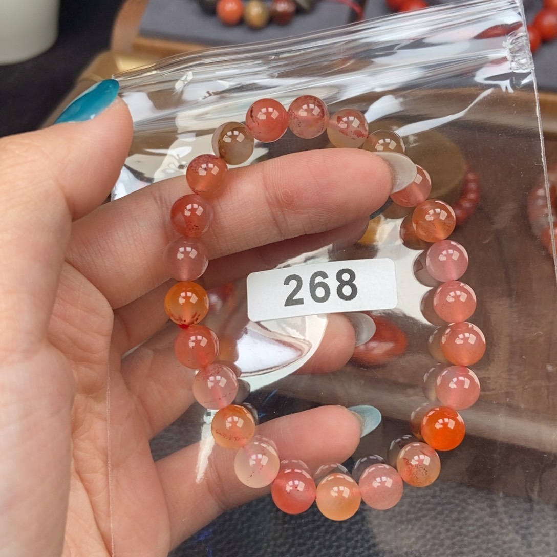 南红玛瑙未镶嵌手链卡8.1