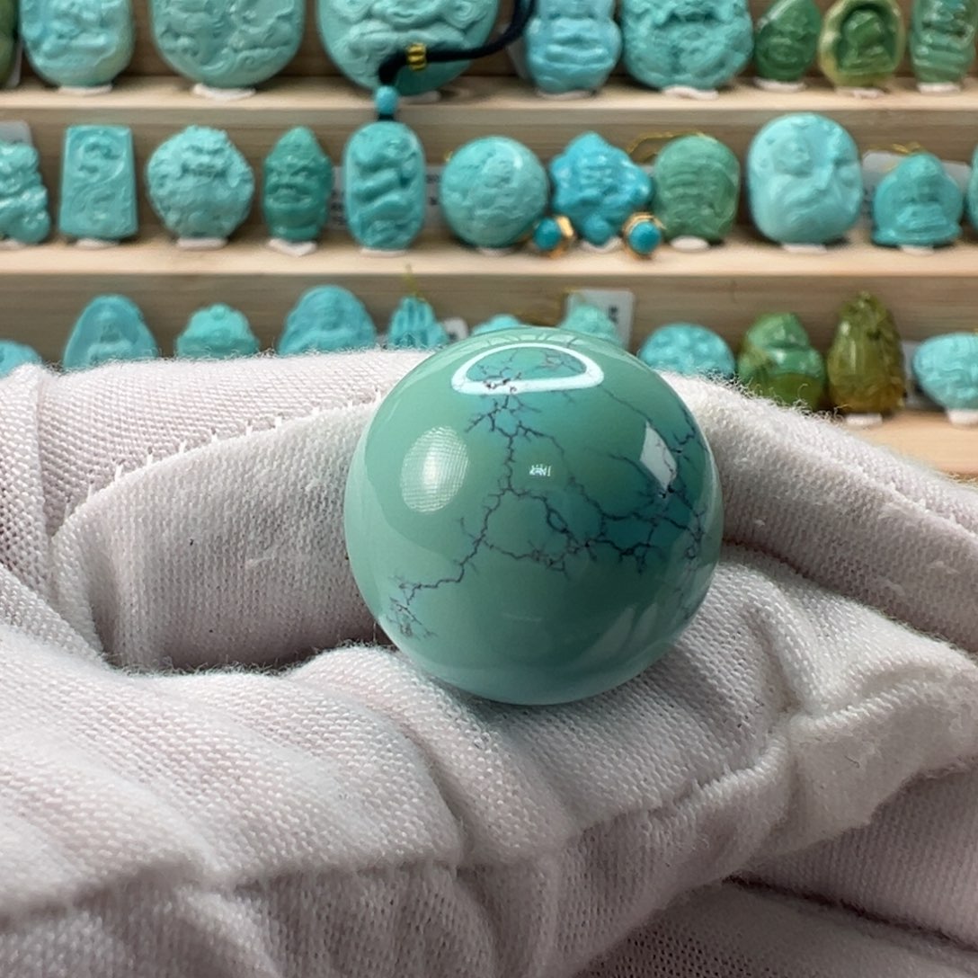 未镶嵌绿松石圆珠20.8mm