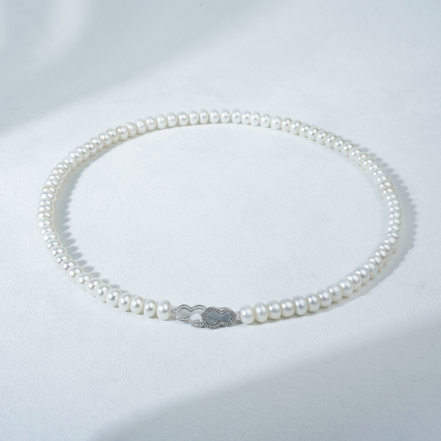 （清姐专属）8.5-9.5mm运财QG94 无核S925银淡水珍珠项链强光60cm