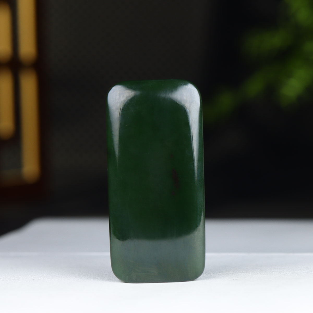 1123141和田玉无事牌挂件