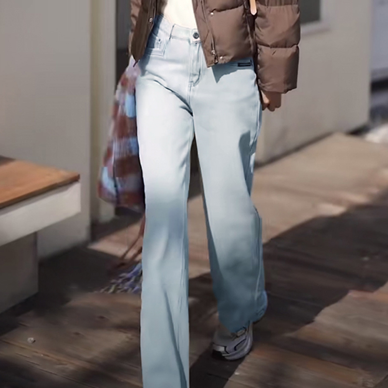 48756【魔系列】直筒阔腿厚实绒里牛仔裤E42166918