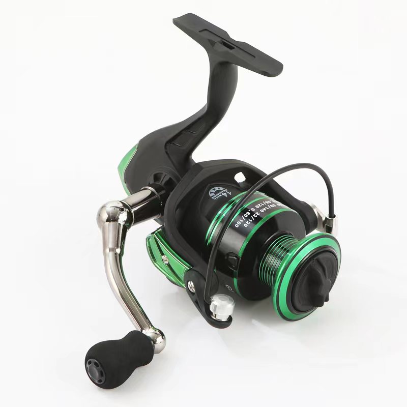 纺车轮美式摇臂金属线杯金属机芯金属轴承斜口线杯泛用渔轮